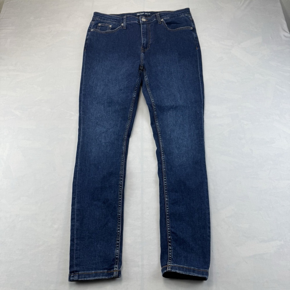 On 34th Skinny Leg Jeans Women's Size 12/31 Dark Wash Stretch Denim